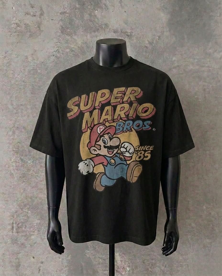 Super Mario Bros | Black T-Shirt