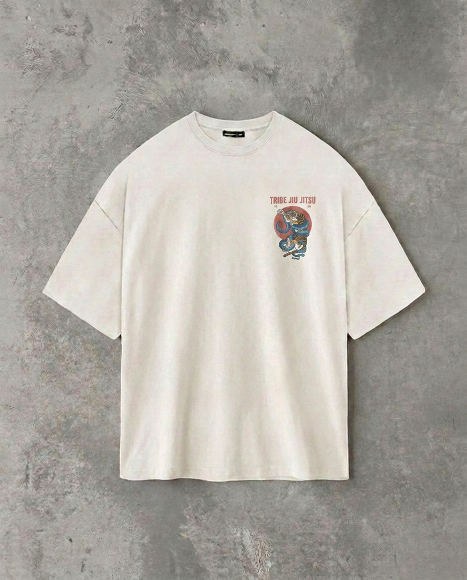 Tribe Jiu Jitsu (Back Print) | White Tee