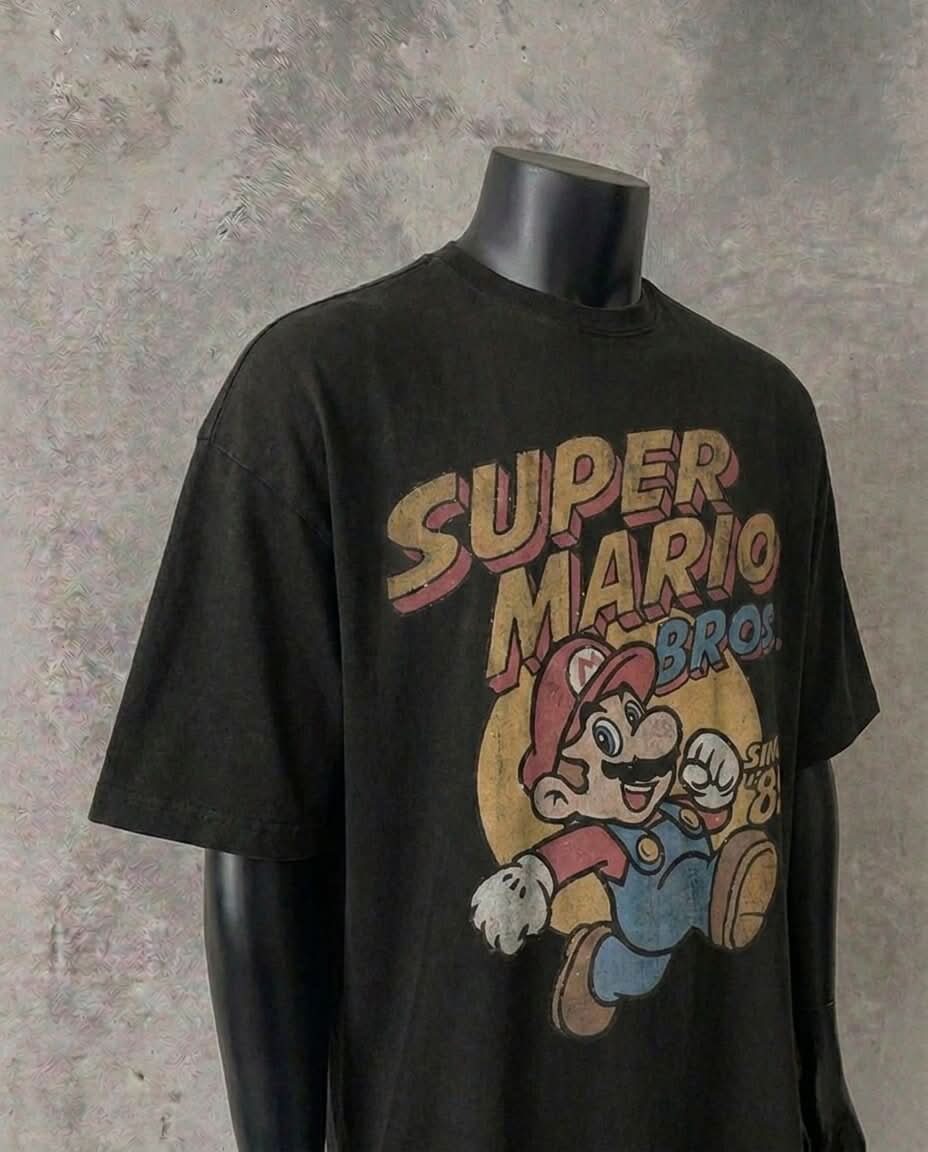 Super Mario Bros | Black T-Shirt