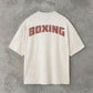 Boxing - Double Sided Print | White Tee