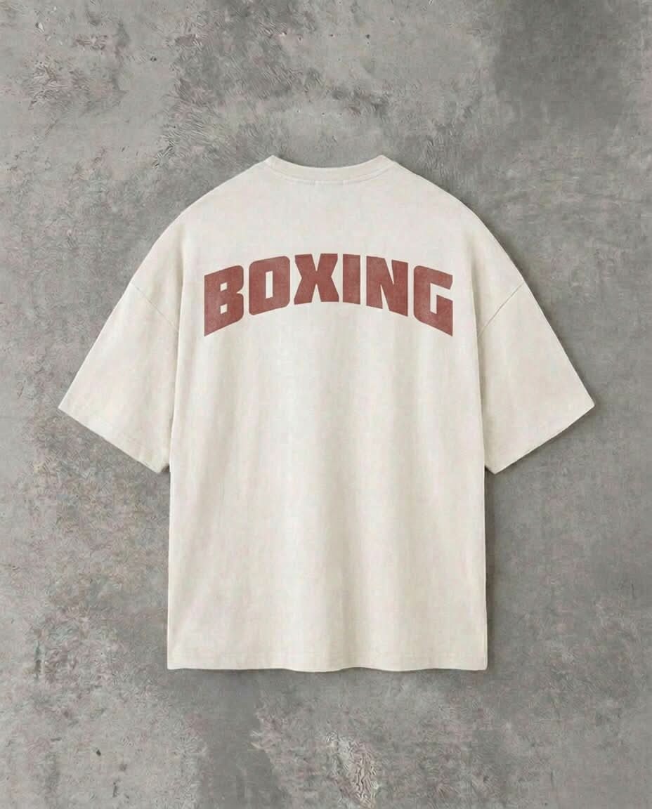 Boxing - Double Sided Print | White Tee