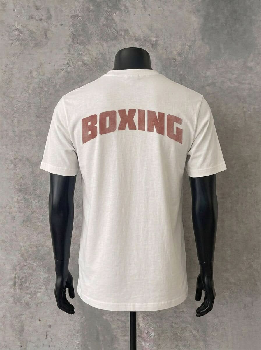 Boxing - Double Sided Print | White Tee