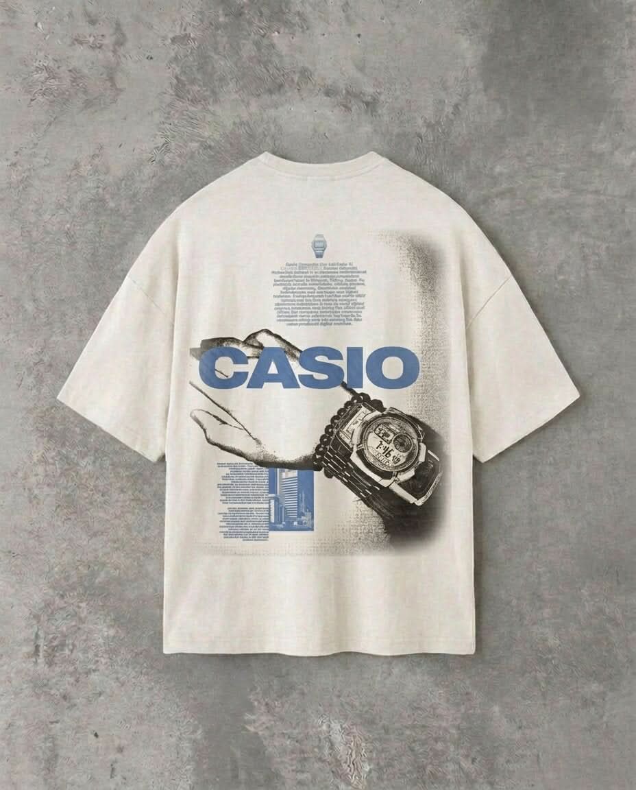 Casio Classic Double Sided | White Tee