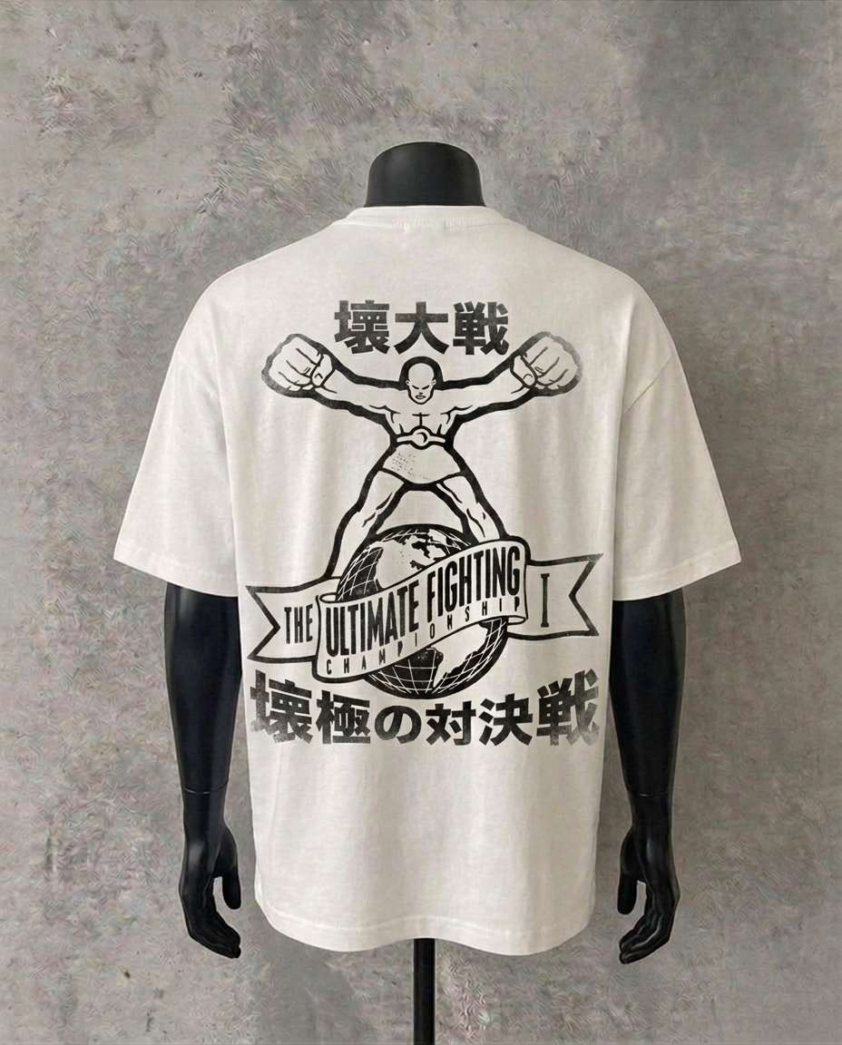 Ultimate Fighting (Back Print) | White Tee