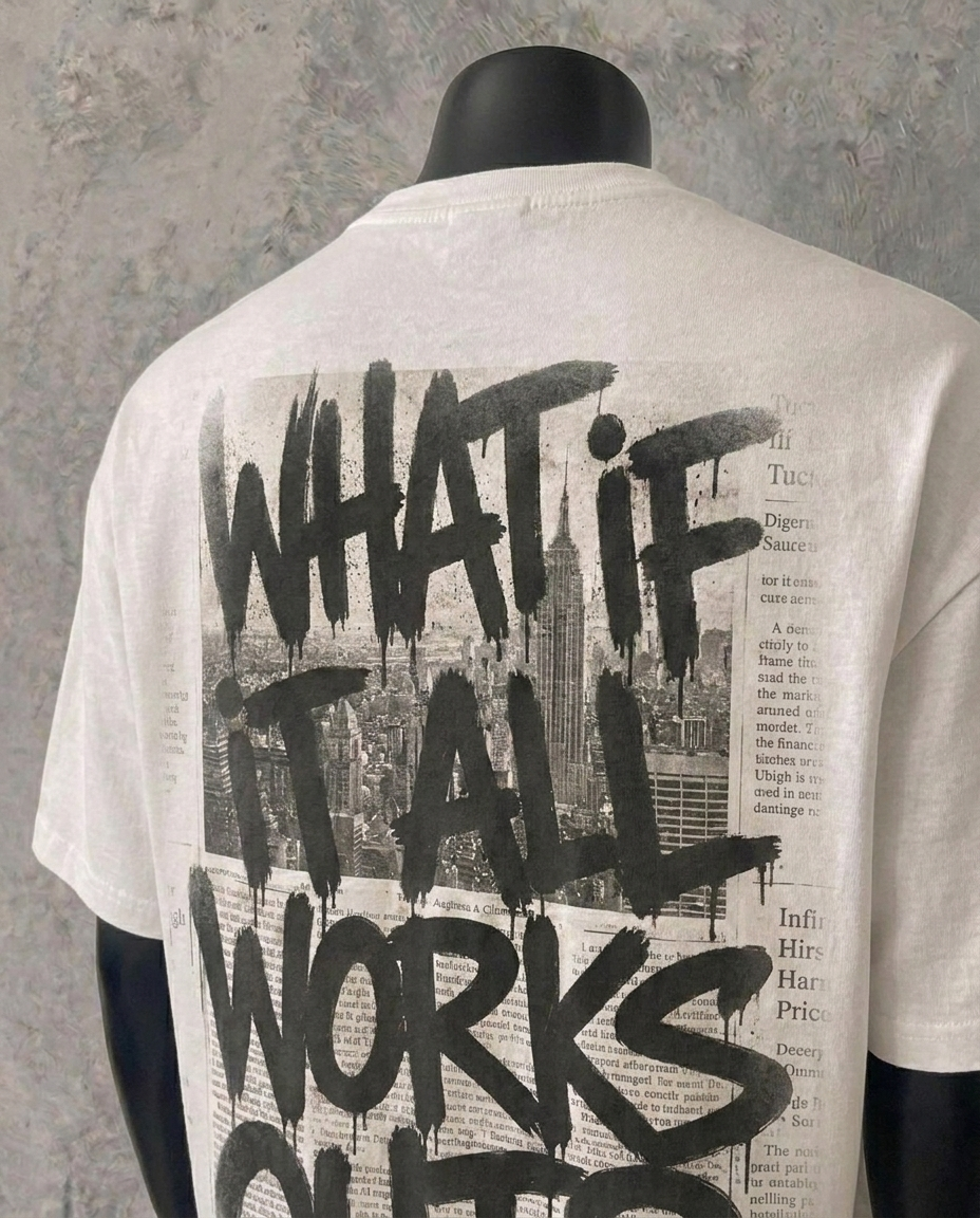 What If It All Works Out (Back Print) | White Tee